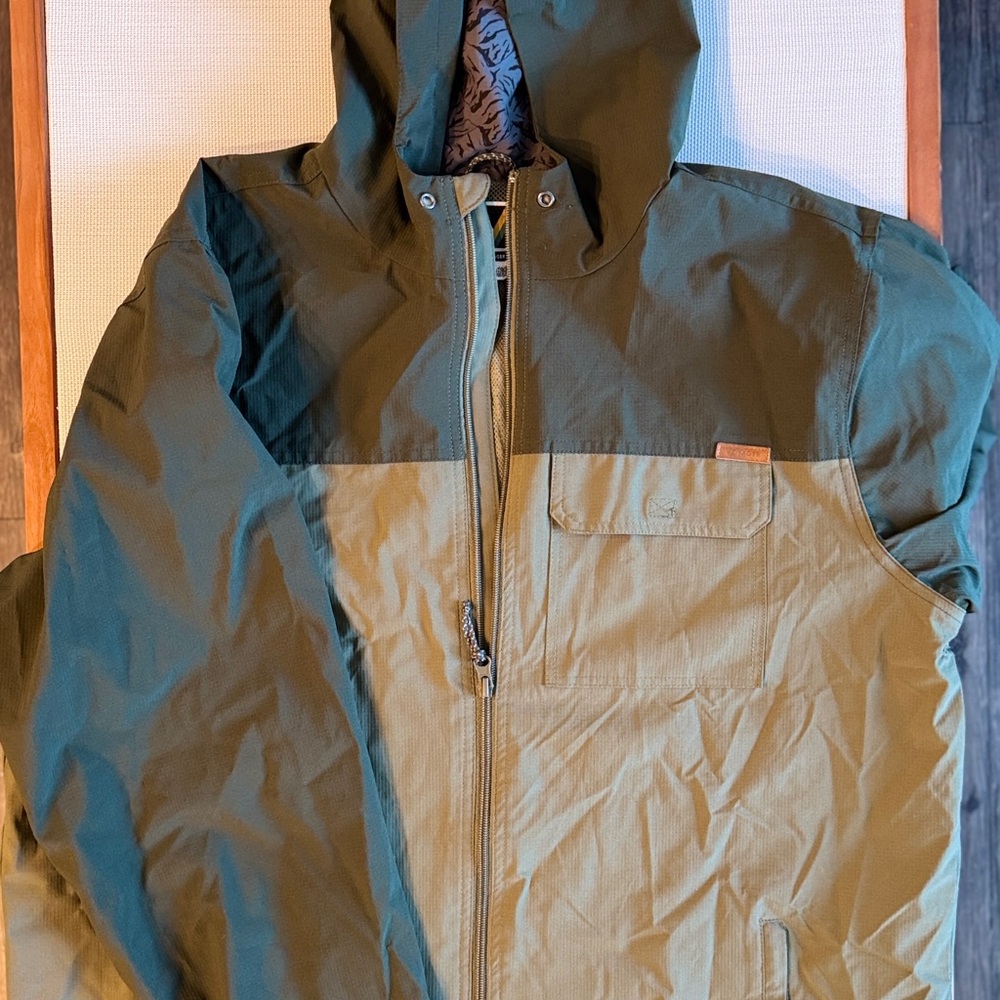 VOYAGER MEN'S WINDBREAKER WIND/ WATER RESISTANT JACKET FOREST NIGHT Size XL - Picture 6 of 6